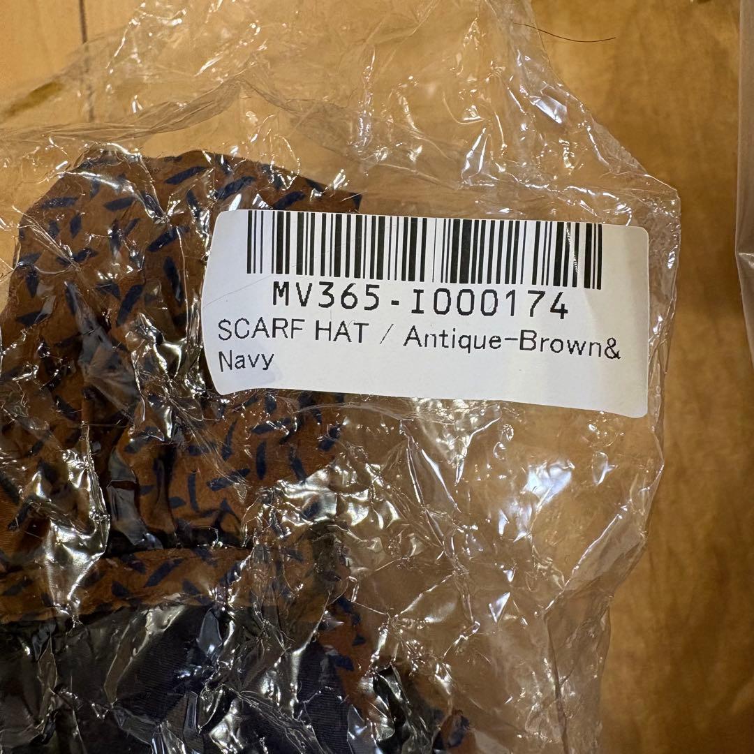 【試着のみ】BAREN スカーフハット Ｍ　Antique-Brown