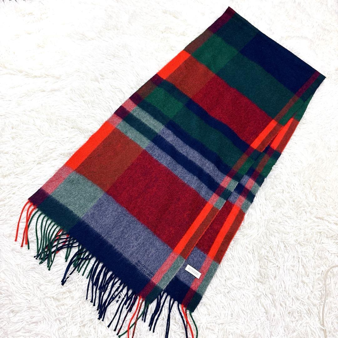 未使用マッキントッシュフィロソフィーカシミヤ100％大判マフラーストール人気通勤