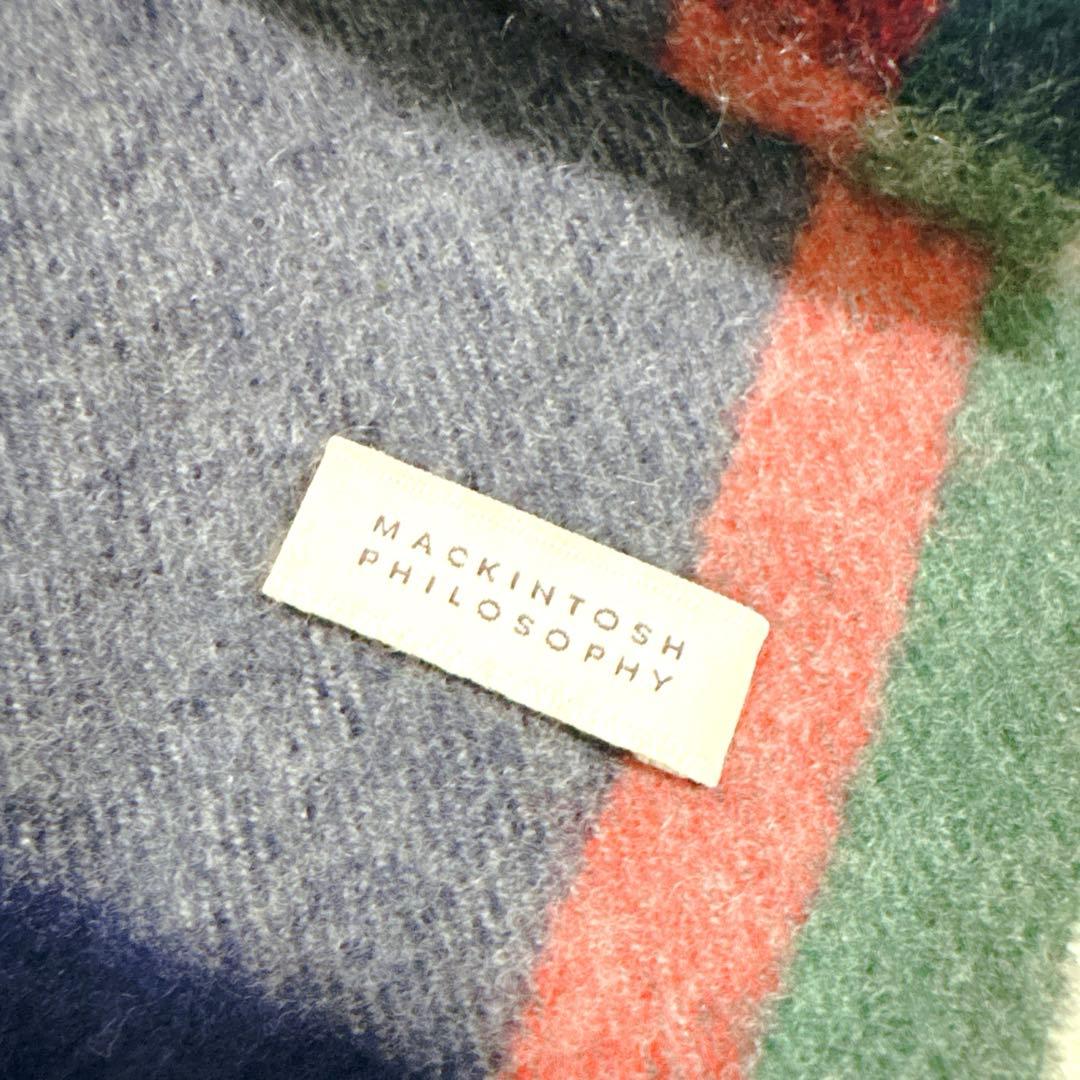 未使用マッキントッシュフィロソフィーカシミヤ100％大判マフラーストール人気通勤