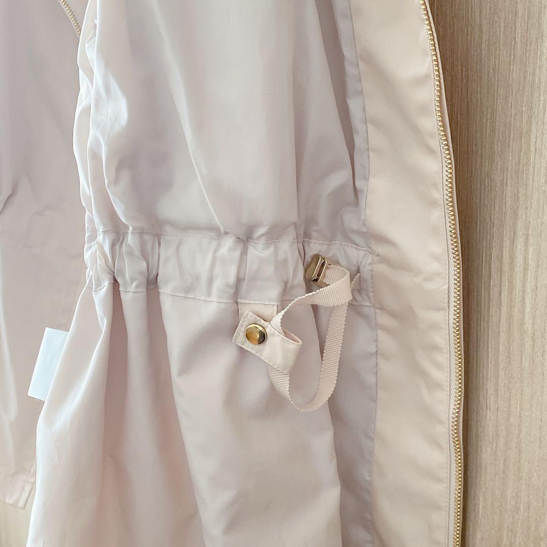 【1249】アナイ　タフタフードツキブルゾン　ライトベージュ　36