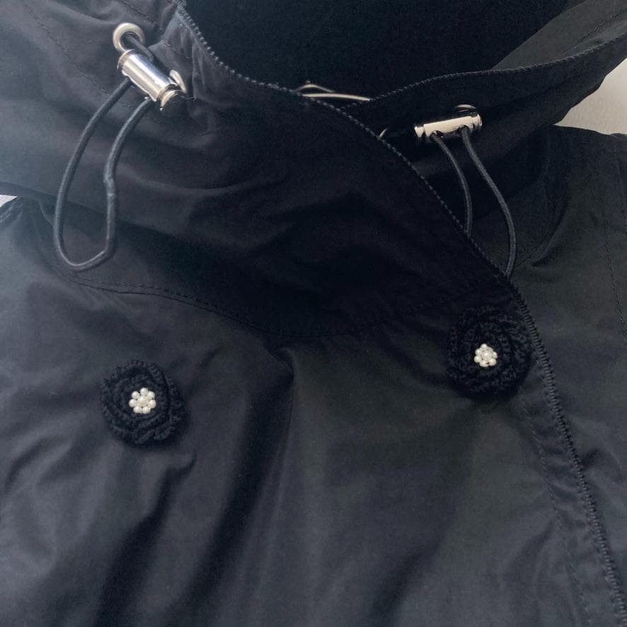 【みっちゃん】インゲボルグ　ライナー付きAラインコート お花パールボタン