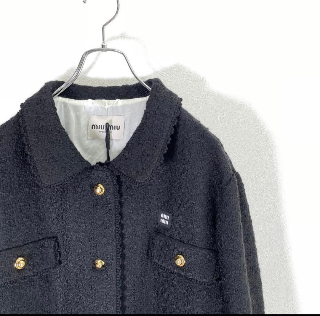 toom2023SS miu miu ツイード 金ボタン ジャケット
