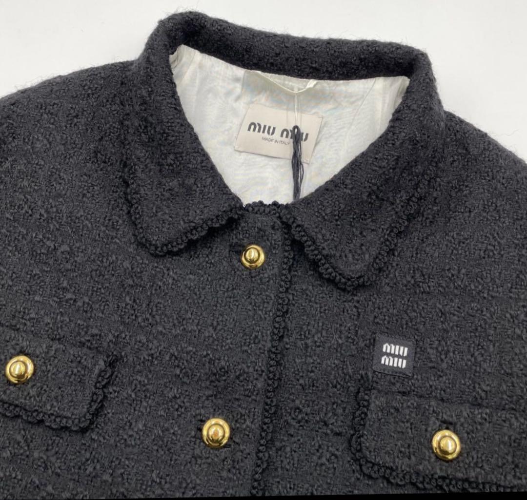 toom2023SS miu miu ツイード 金ボタン ジャケット