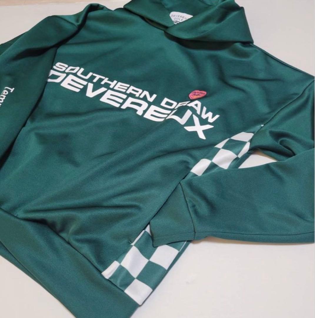 新品未使用【デヴァロー ゴルフ】レディース チェッカーフーディー グリーン（Ｍ）