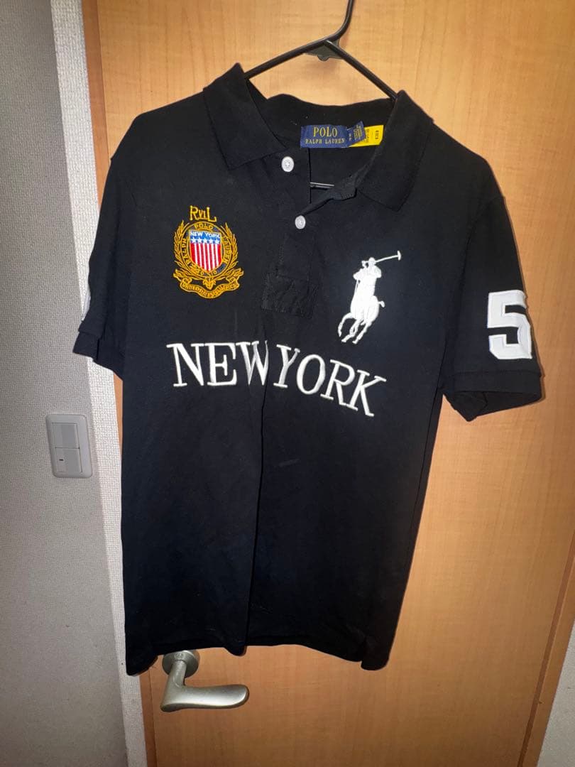 Polo Ralph Lauren ブラック ポロシャツ NEW YORK 5