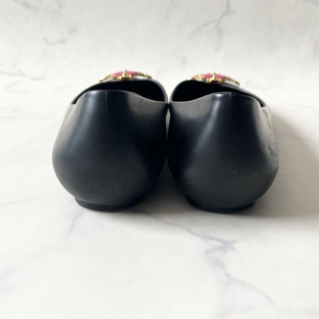 ヴィヴィアンウエストウッド フラットシューズ レザー 黒 23cm