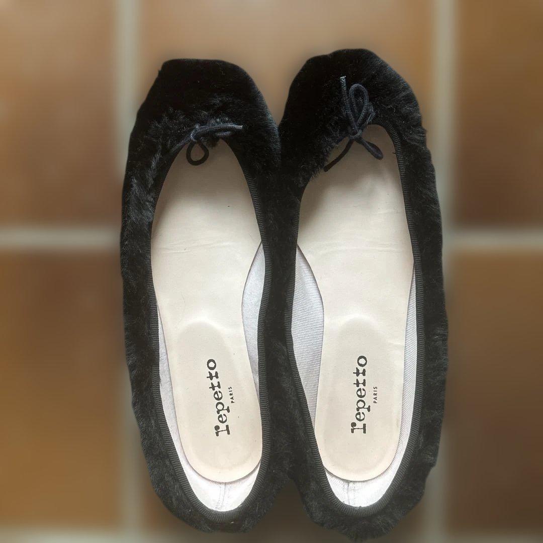 Repetto ブラック バレエシューズ　37ハーフ