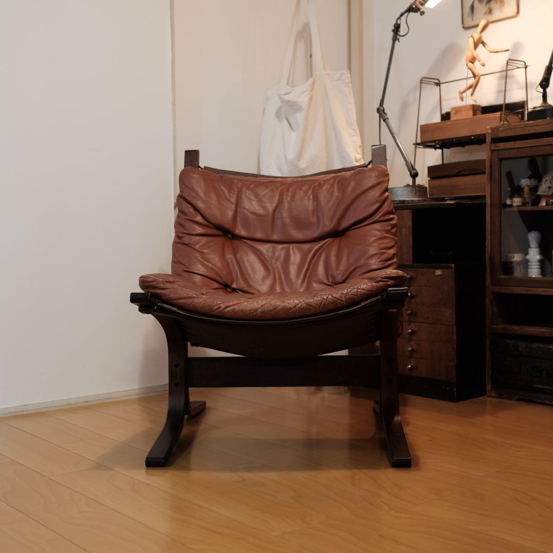ブラウンレザー リクライニングチェア