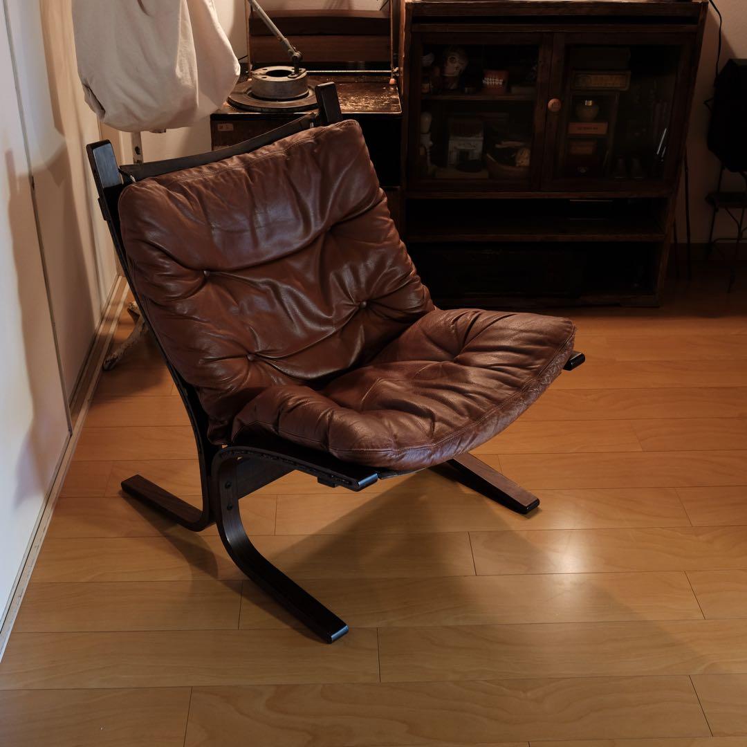 ブラウンレザー リクライニングチェア