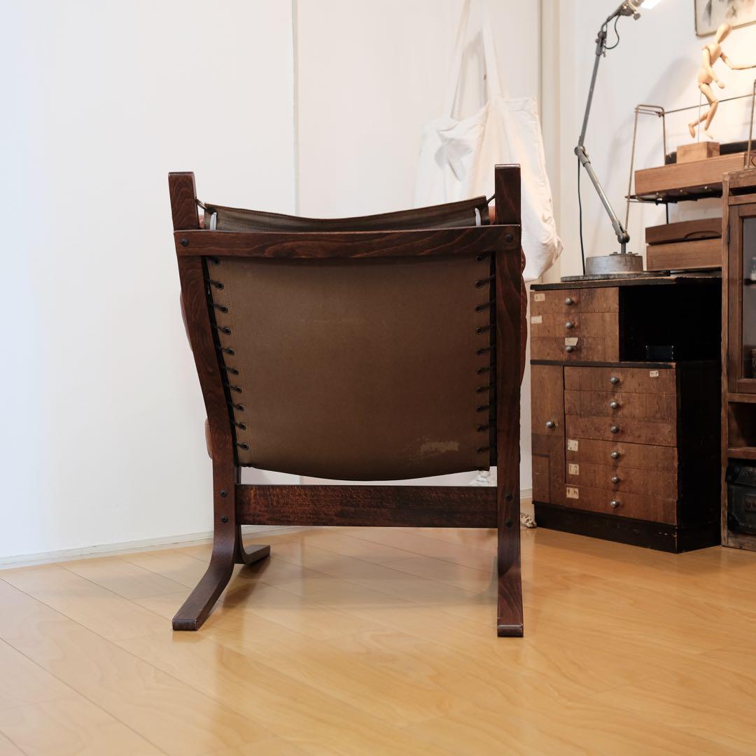 ブラウンレザー リクライニングチェア