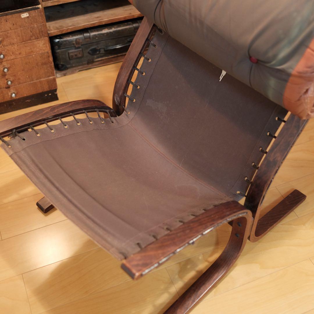 ブラウンレザー リクライニングチェア