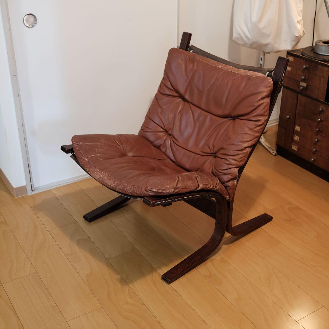 ブラウンレザー リクライニングチェア