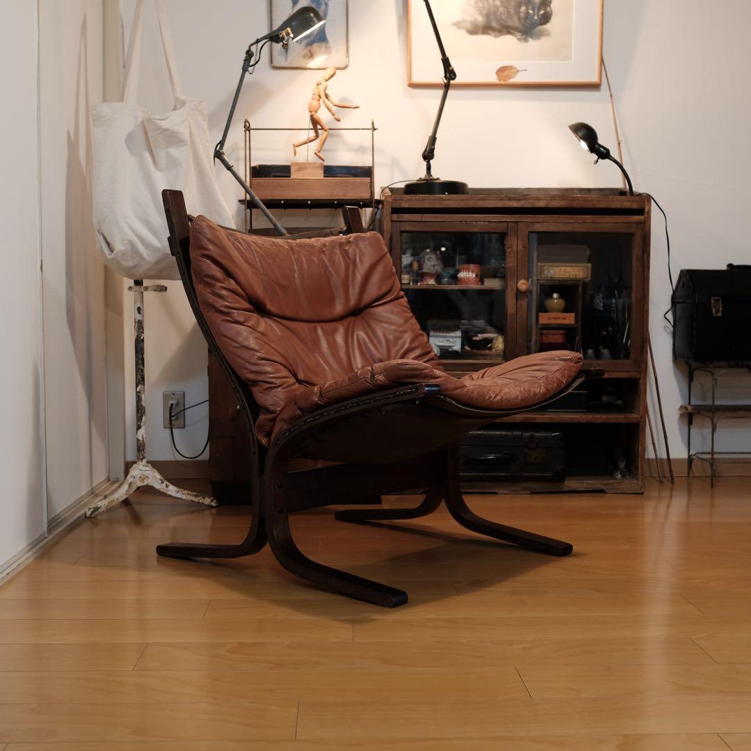 ブラウンレザー リクライニングチェア