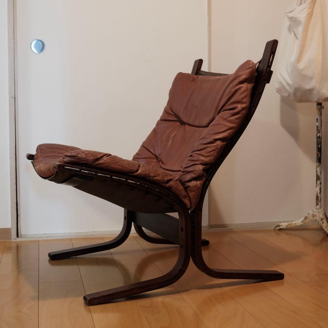 ブラウンレザー リクライニングチェア