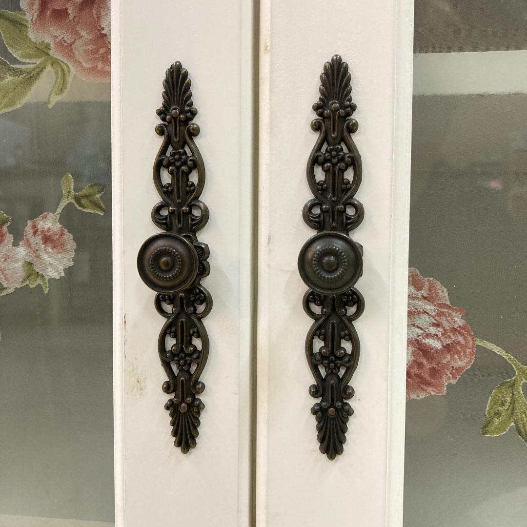 カトラリーキャビネット　ホワイトローズ　フレンチテイスト　姫家具