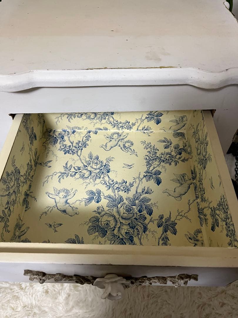 フランス　サイドテーブル　コンソール　シャビー　ブロカント