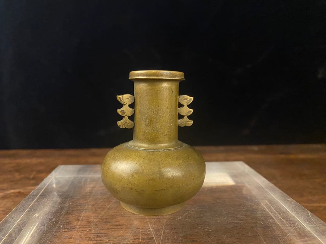 プ*チ様 骨董　真鍮製花瓶　日本古美術　香道具
