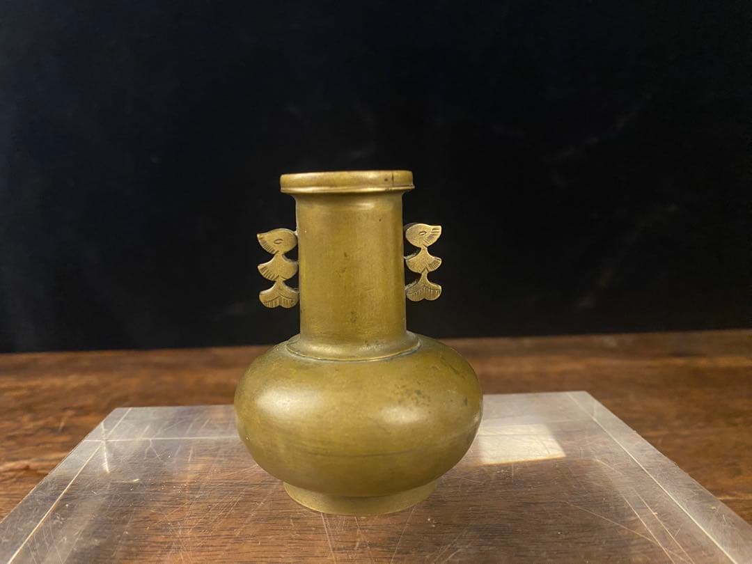 プ*チ様 骨董　真鍮製花瓶　日本古美術　香道具