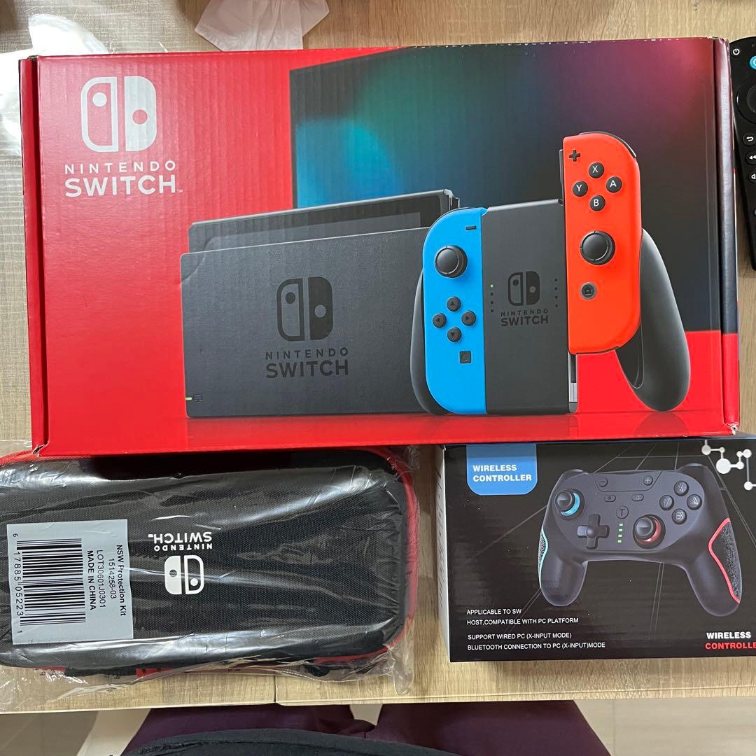 【送料込み】ニンテンドースイッチ+コントローラー+ケース(未使用)セット