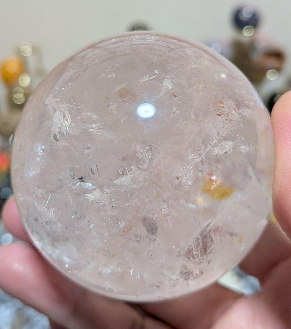 アゼツライト☆スフィア☆ピンクアゼツライト☆高品質☆アメリカ産☆台座つき☆