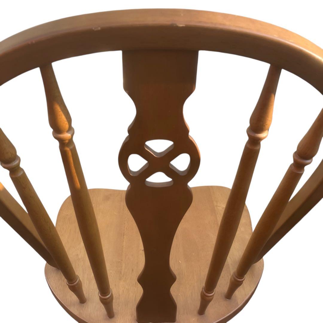 ウィンザーチェア ダイニングチェア 木製チェア 英国風アンティーク　ホイール