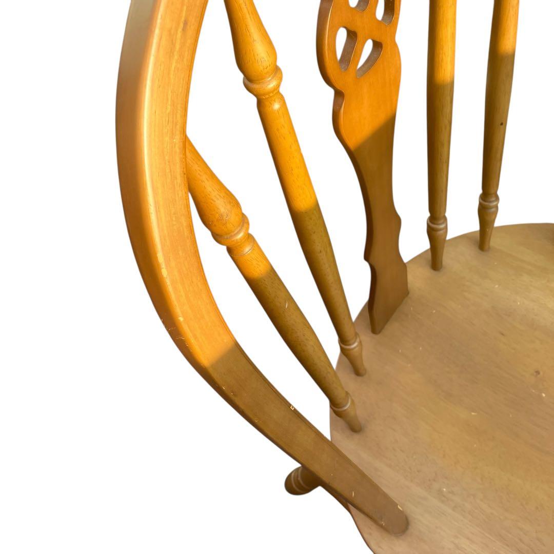 ウィンザーチェア ダイニングチェア 木製チェア 英国風アンティーク　ホイール