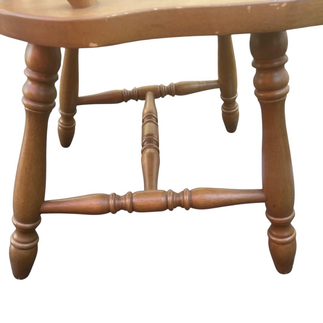 ウィンザーチェア ダイニングチェア 木製チェア 英国風アンティーク　ホイール