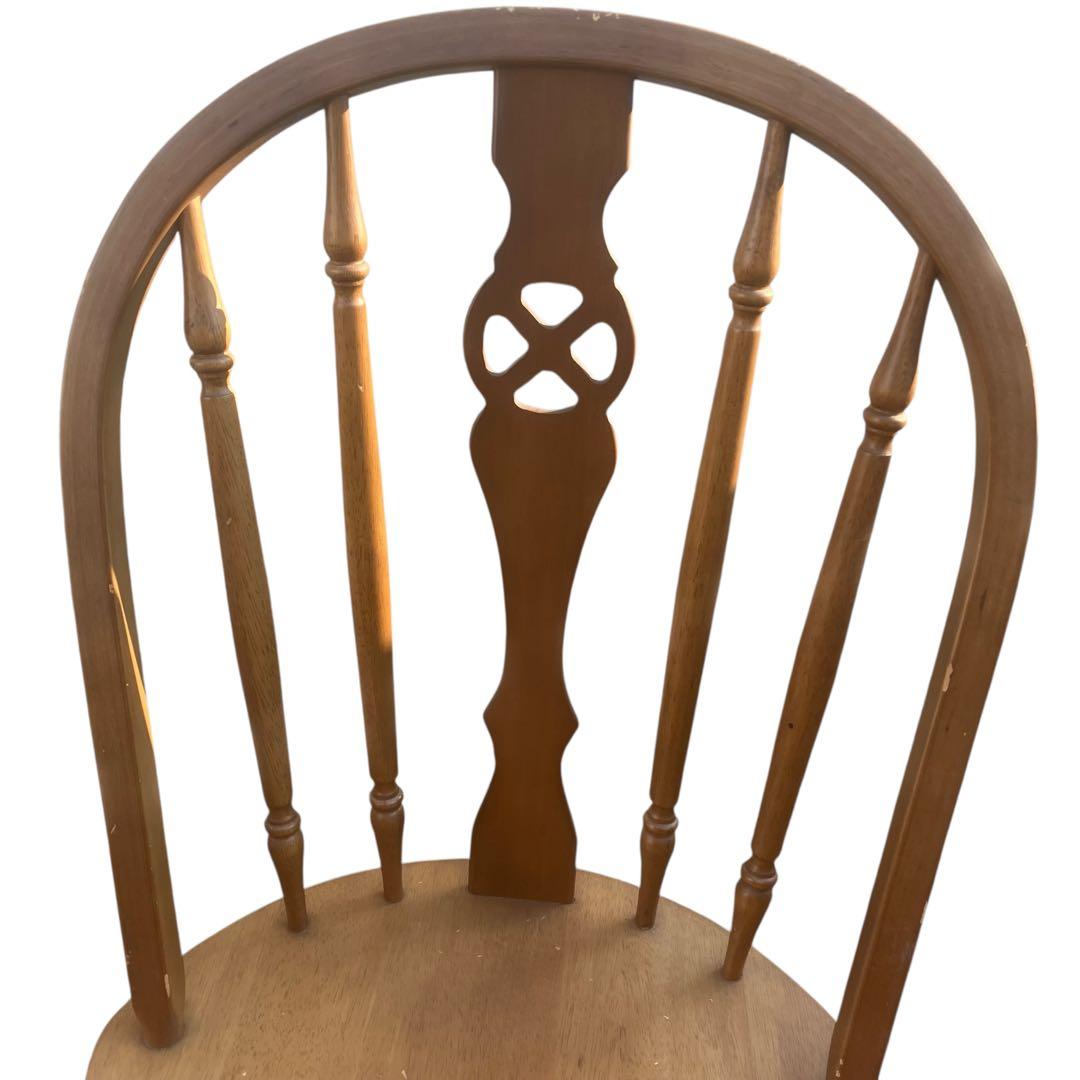 ウィンザーチェア ダイニングチェア 木製チェア 英国風アンティーク　ホイール