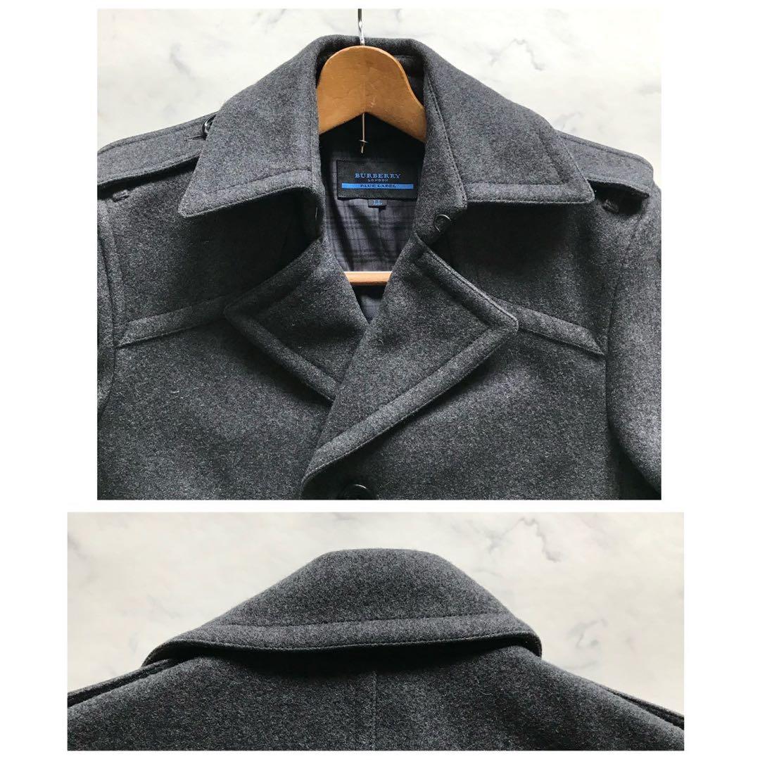 美品/XLサイズ●バーバリーロンドン コート ノバチェック メタルボタン グレー