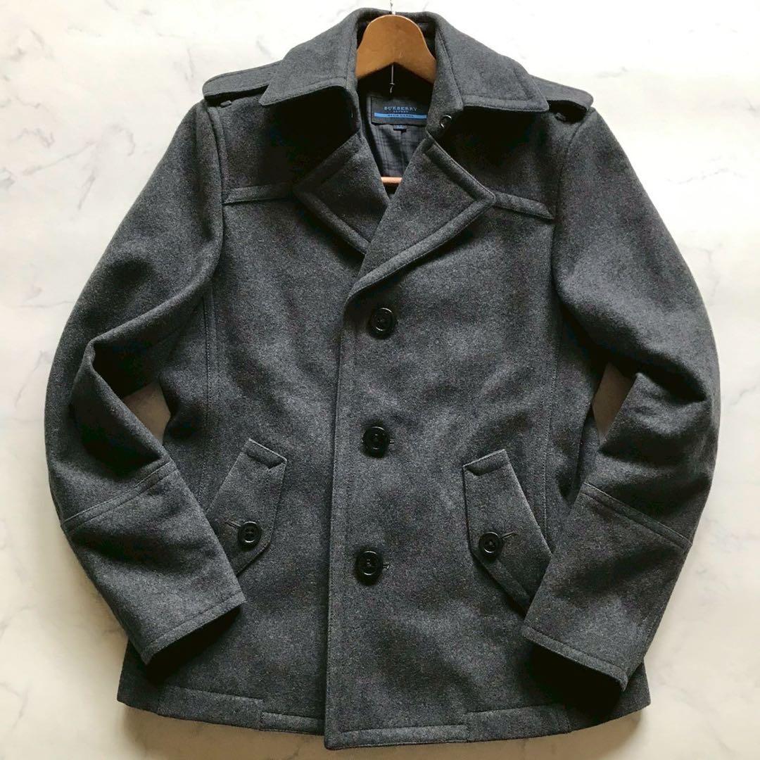 美品/XLサイズ●バーバリーロンドン コート ノバチェック メタルボタン グレー