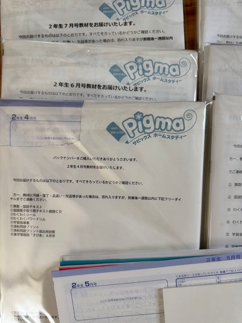 9ヶ月分とオマケ:ビグマシリーズ 学習教材セット CD付きSAPIX セット