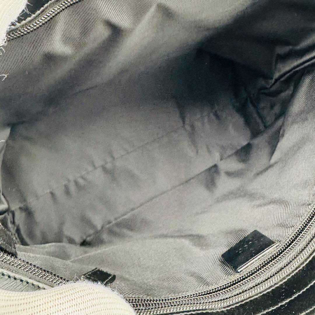 グッチ GGキャンバス レザー トートバッグ 肩掛け A4収納可能 ブラック