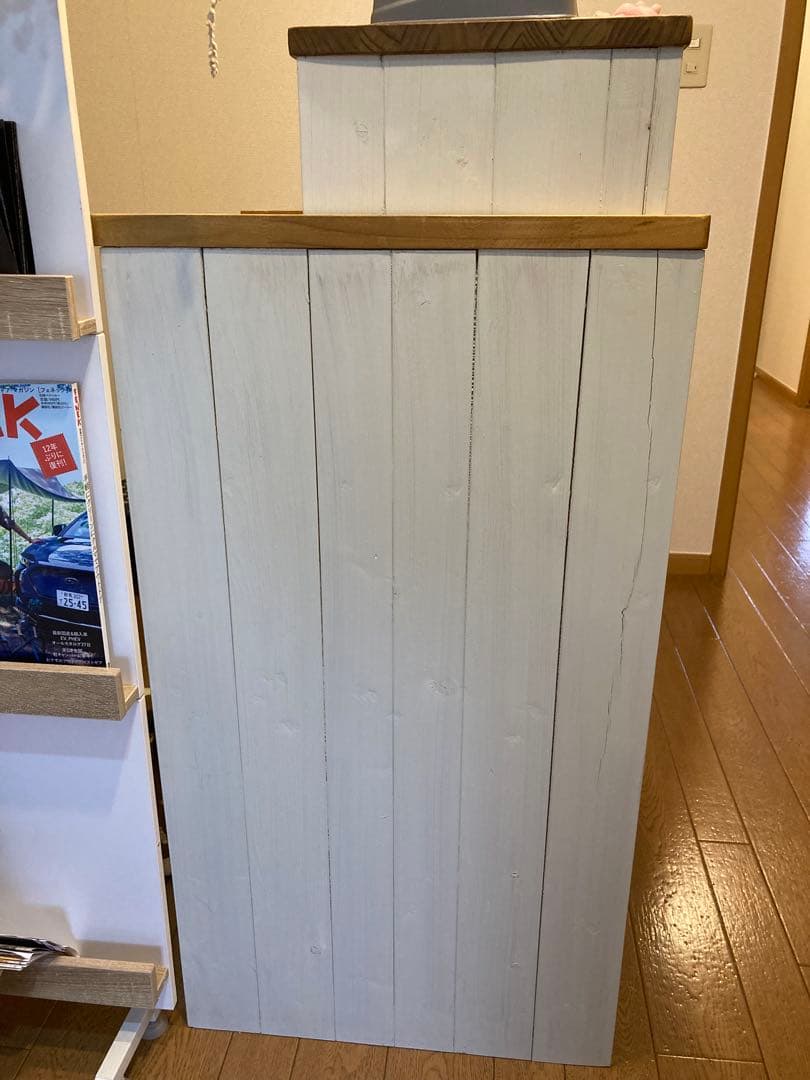 店舗用 レジカウンター 什器 木製 ガラスケース付き 幅95cm