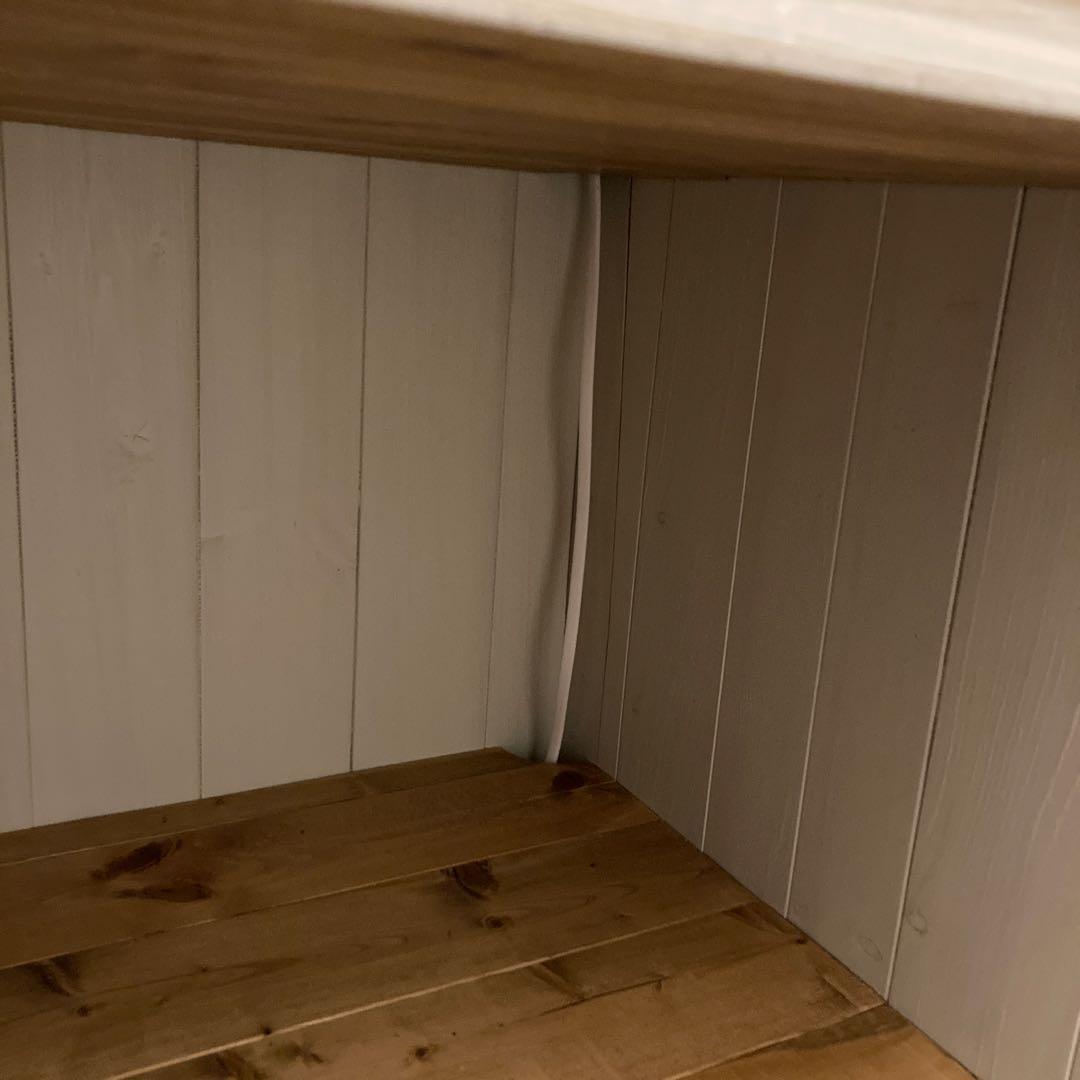 店舗用 レジカウンター 什器 木製 ガラスケース付き 幅95cm