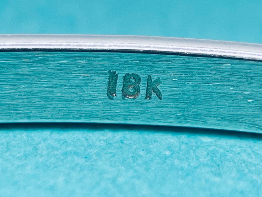 h482 ティファニー　フック&アイ　コンビ　バングル　750/925 k18