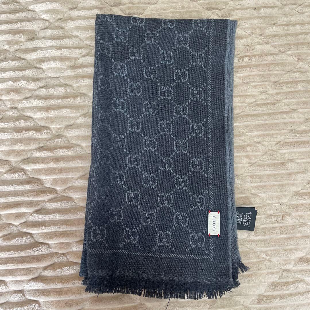 GUCCI GGパターン マフラー グレー