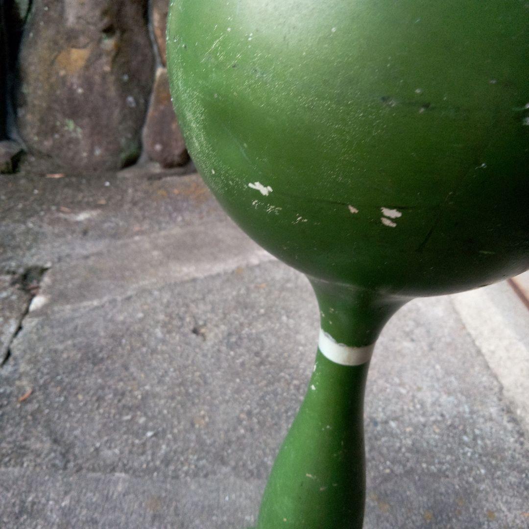 【希少】スタンド灰皿　昭和レトロ　レアなウグイスグリーン　アンティーク