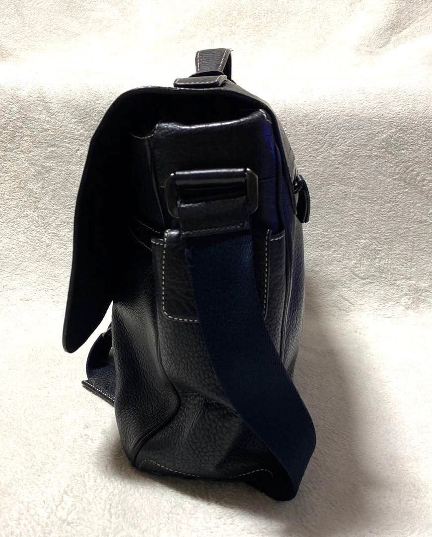 ✨希少✨TOD'S ブラックフラップ式 2WAY ショルダーバッグ　ヌメ革　黒