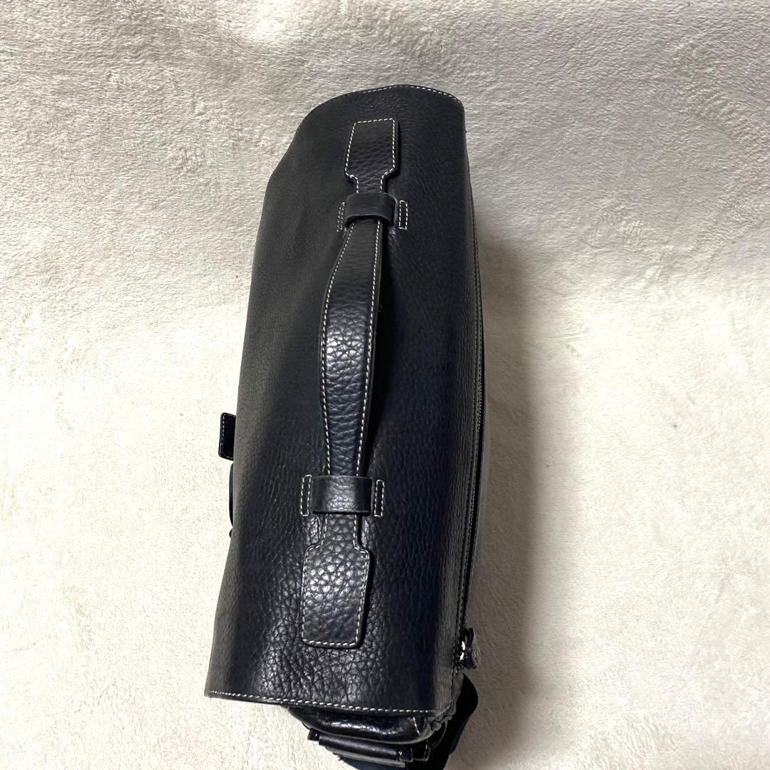 ✨希少✨TOD'S ブラックフラップ式 2WAY ショルダーバッグ　ヌメ革　黒