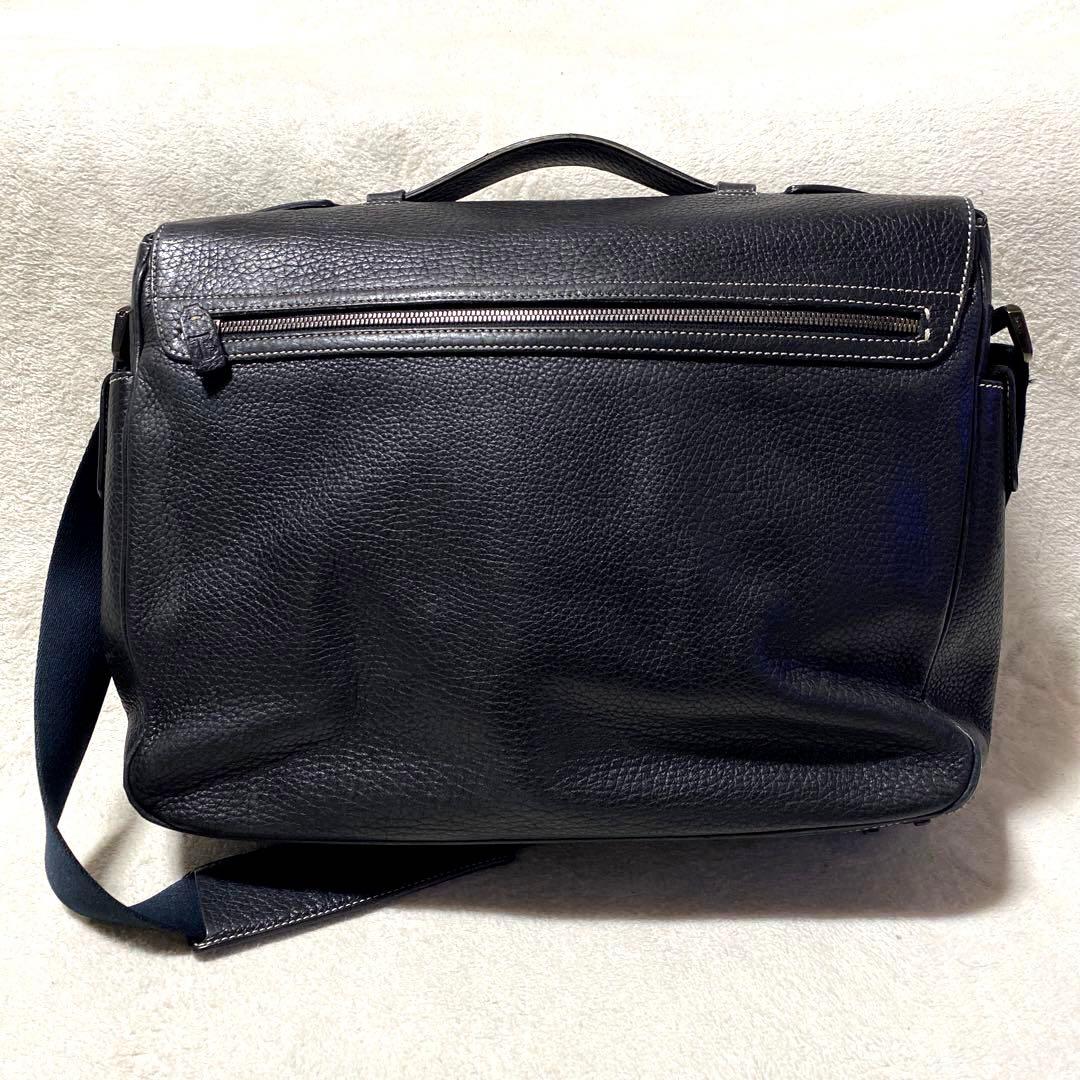 ✨希少✨TOD'S ブラックフラップ式 2WAY ショルダーバッグ　ヌメ革　黒