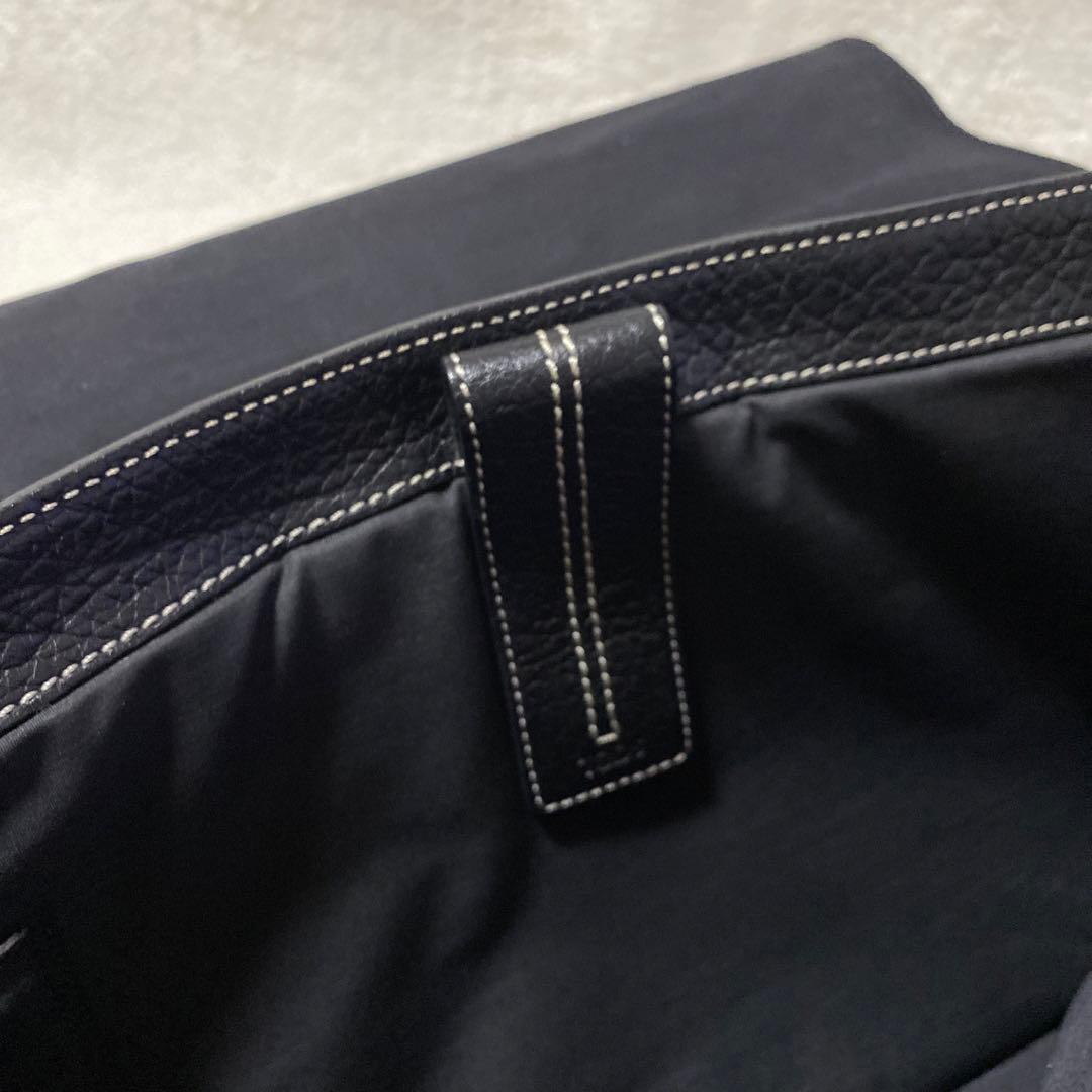 ✨希少✨TOD'S ブラックフラップ式 2WAY ショルダーバッグ　ヌメ革　黒