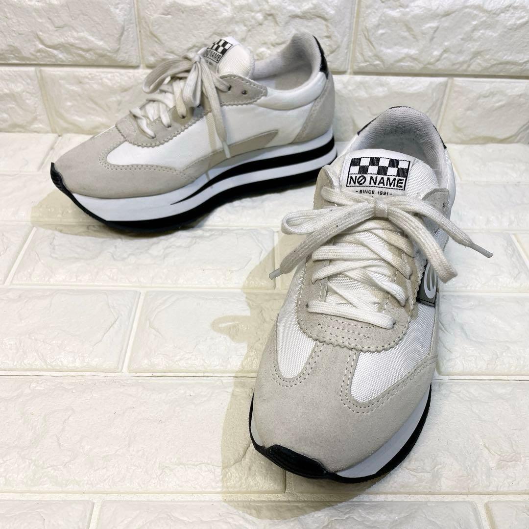 NO NAME ノーネーム 厚底スニーカー ホワイト 36