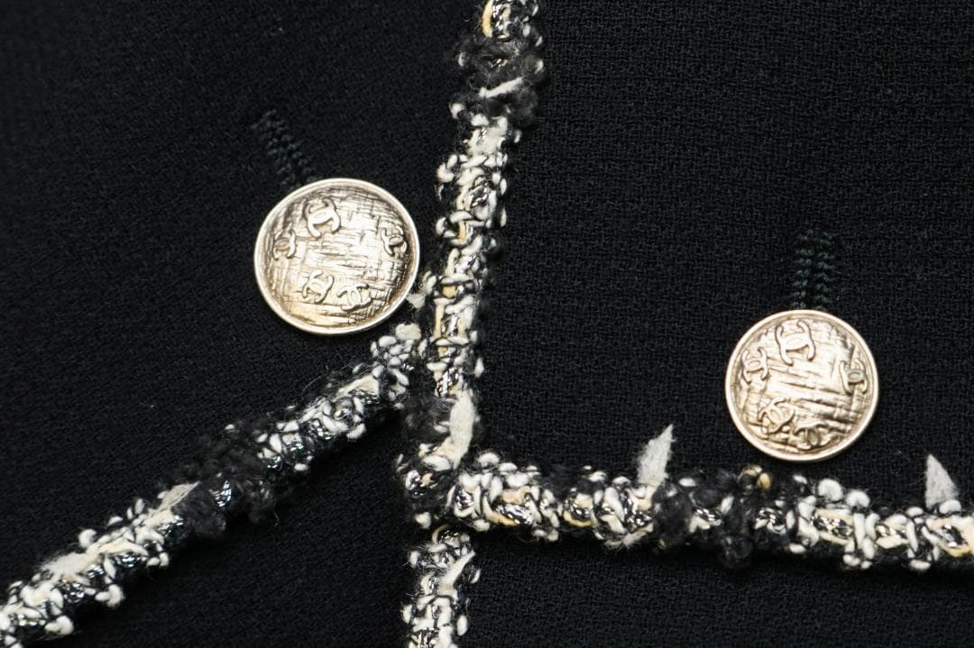 シャネル P24952V12963 ウール ジャケット ブラック 38 ツイード