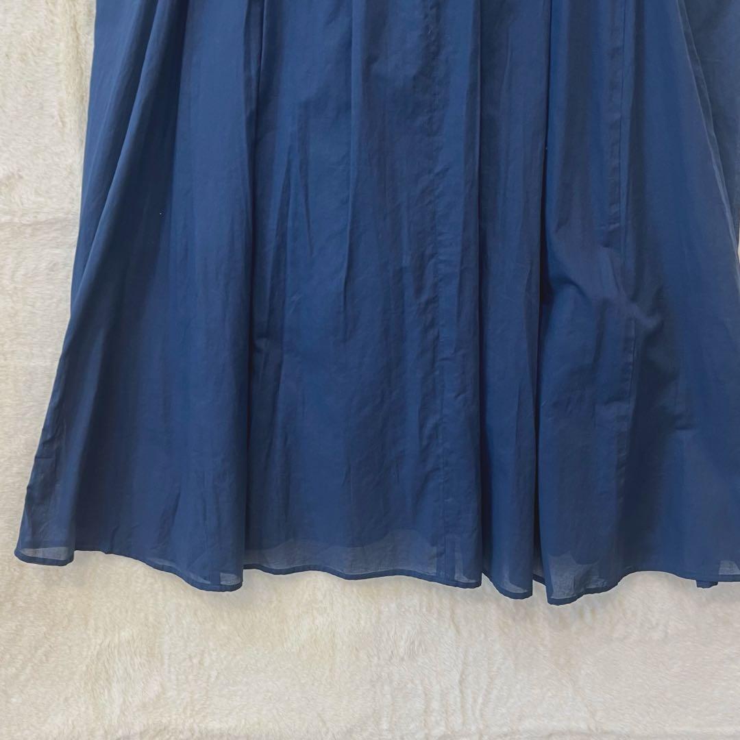 レリアン プラスハウス 13+ 13号 大きいサイズ 半袖 ロングワンピース 紺