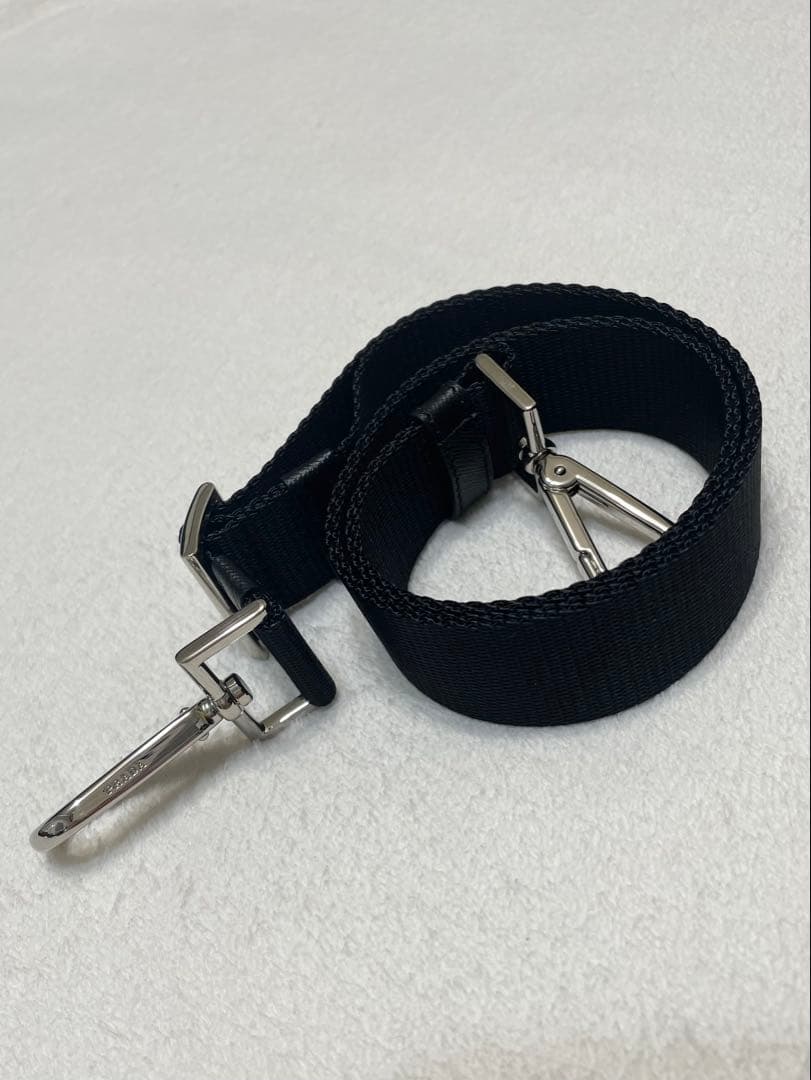 PRADA ブラック ナイロン ショルダーストラップ