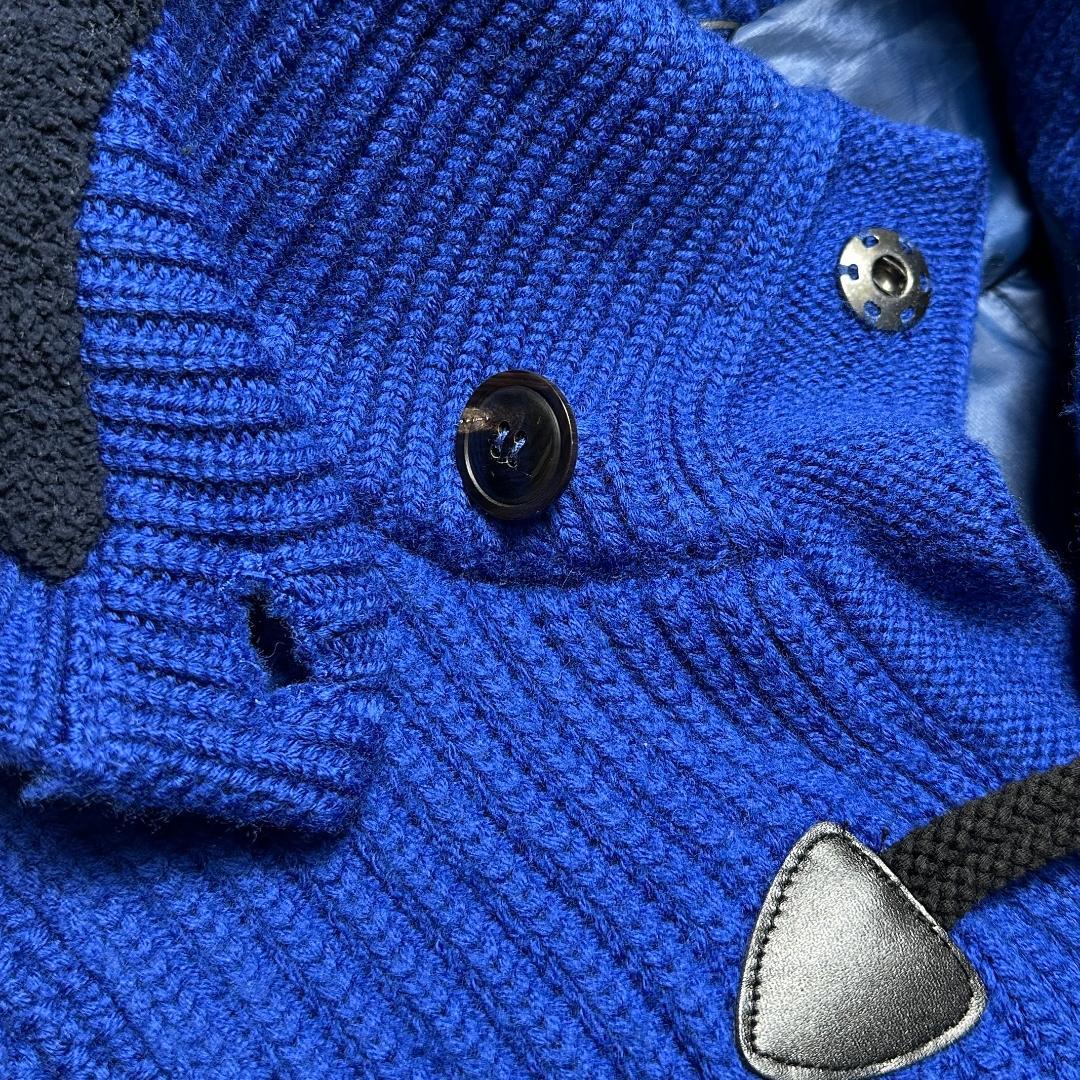 定価10万 junhashimoto バックダウンニットダッフルコートブルゾン2