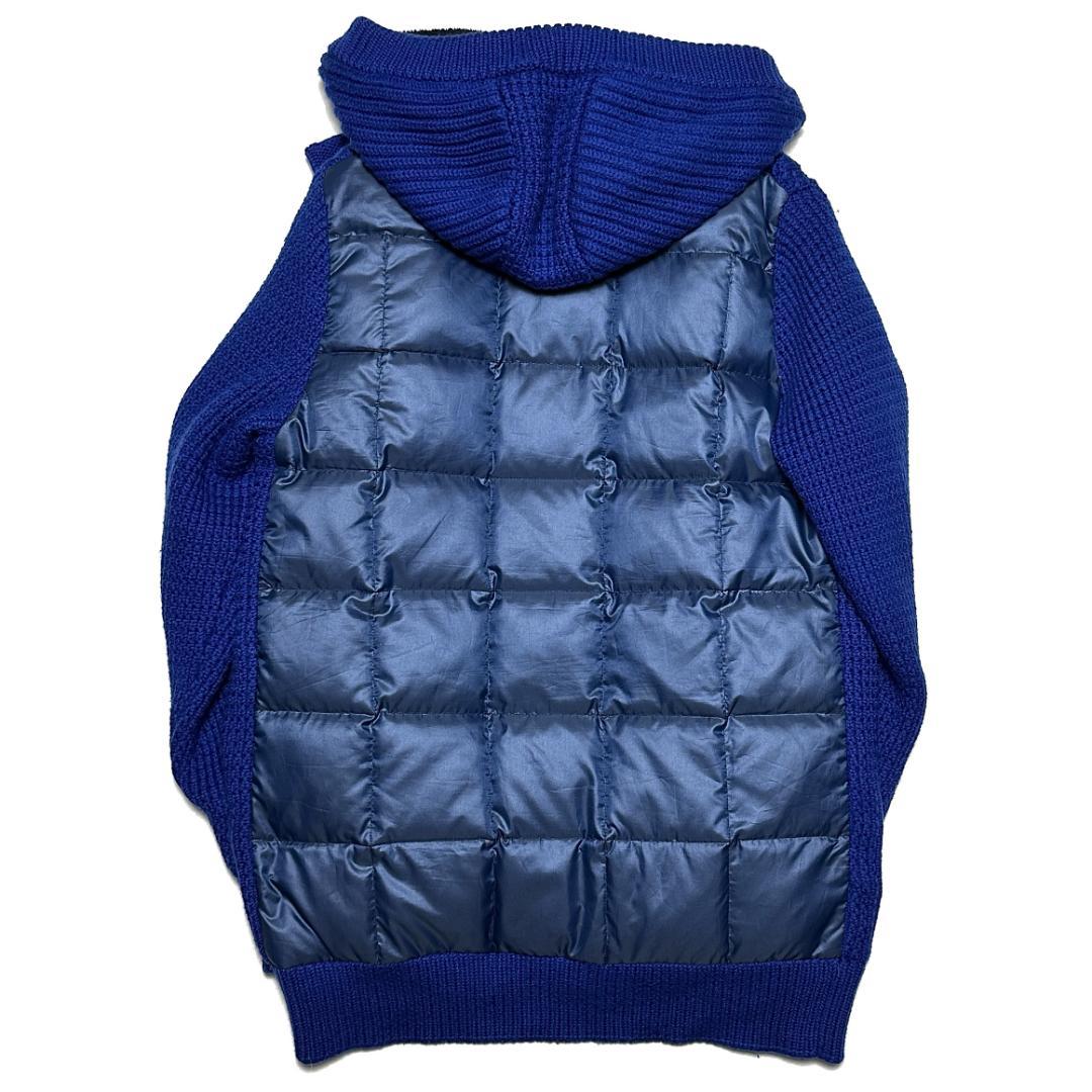 定価10万 junhashimoto バックダウンニットダッフルコートブルゾン2