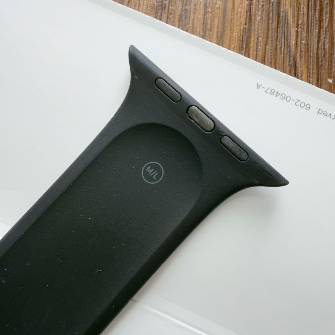 3099 Apple Watch エルメス　ブラックラバー　スポーツ　シリコン