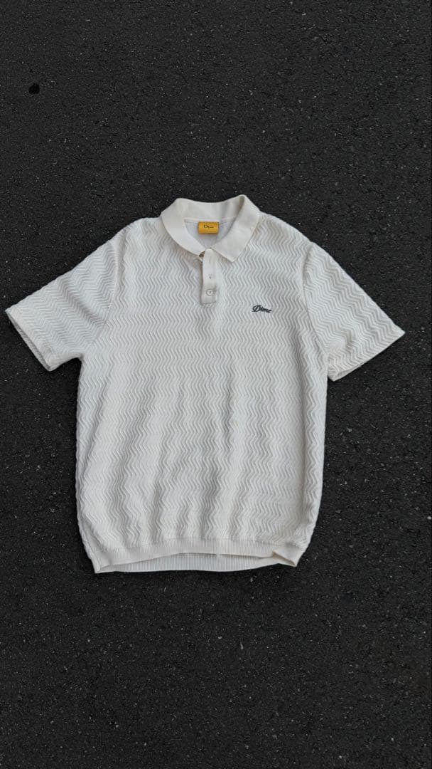 Dime Wave Cable Knit Polo ポロシャツ S