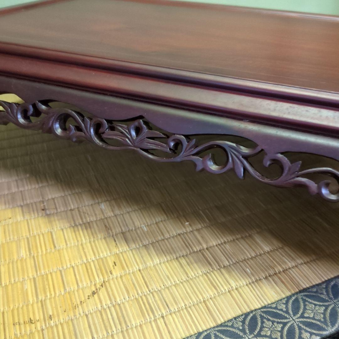 さっち、花台、唐木紫檀無垢、新品箱入り